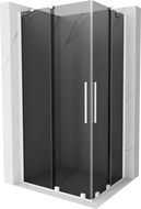 Mexen Velar Duo posuvný sprchový kút 90 x 80 cm, grafit, biely - 871-090-080-42-20
