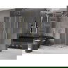 Mexen Velar Duo sprchovací kút posuvný 90 x 90 cm, matný, zlatý - 871-090-090-32-50