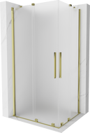 Mexen Velar Duo sprchovací kút, posuvný 90 x 80 cm, matné sklo, zlatý - 871-090-080-32-50