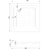 Mexen Rio štvorcová sprchová kabína 80 x 80 cm, pruhy, chrómová + závesný bidet Rio, biela- 860-080-080-01-20-4510