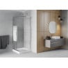 Mexen Rio štvorcová sprchová kabína 80 x 80 cm, pruhy, chrómová + závesný bidet Rio, biela- 860-080-080-01-20-4510