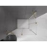 Mexen Velar Duo posuvná sprchová kabína 100 x 90 cm, matné sklo, zlatá - 871-100-090-32-50