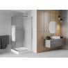 Mexen Rio štvorcová sprchová kabína 90 x 90 cm, pruhy, chrómová + závesný bidet Rio, biela- 860-090-090-01-20-4510