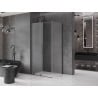 Mexen Velar posuvná sprchová kabína 120 x 80 cm, mráz, gun metal - 871-120-080-31-95