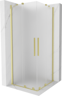 Mexen Velar Duo sprchový kout posuvný 90 x 90 cm, matný, zlatý kartáčovaný - 871-090-090-32-55