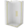 Mexen Velar Duo posuvná sprchová kabína 90 x 80 cm, mrazené sklo, zlatá kartáčovaná - 871-090-080-32-55