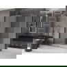 Mexen Velar posuvný sprchovací kút 140 x 70 cm, mráz, gun metal - 871-140-070-31-95