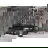 Mexen Velar posuvná sprchová kabína 140 x 100 cm, mrazivá, tmavý kov - 871-140-100-31-95
