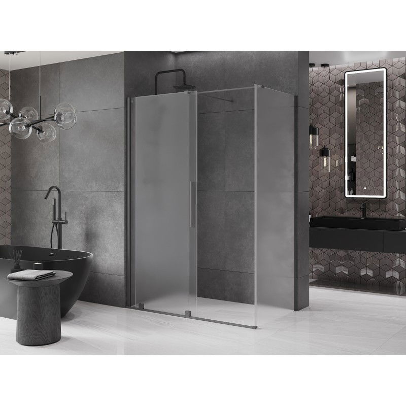 Mexen Velar posuvná sprchová kabína 150 x 90 cm, matná, gun metal - 871-150-090-31-95