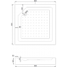 Mexen Rio štvorcová sprchová kabína 90 x 90 cm, inovať, chrómová + závesný bidet Rio, biela- 860-090-090-01-30-4510