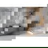 Mexen Rio štvorcová sprchová kabína 90 x 90 cm, inovať, chrómová + závesný bidet Rio, biela- 860-090-090-01-30-4510