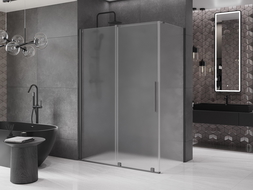 Mexen Velar posuvná sprchová kabína 160 x 100 cm, matné sklo, gun metal - 871-160-100-31-95