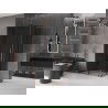 Mexen Velar Duo sprchovací kút posuvný 100 x 90 cm, grafit, ružové zlato - 871-100-090-42-60