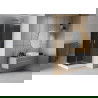 Mexen Rio štvorcová sprchová kabína 80 x 80 cm, grafitová čierna, chrómová + závesný bidet Rio, biela- 860-080-080-01-40-4510