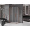 Mexen Velar Duo posuvná sprchová kabína 100 x 90 cm, mráz, kartáčovaná meď - 871-100-090-32-65