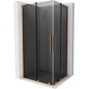 Mexen Velar Duo posuvná sprchová kabína 90 x 80 cm, grafit, brúsená meď - 871-090-080-42-65