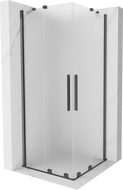 Mexen Velar Duo sprchová kabína posuvná 80 x 80 cm, matná, brúsená gun gray - 871-080-080-32-66