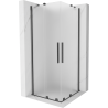 Mexen Velar Duo posuvná sprchová kabína 90 x 90 cm, mráz, brúsená gun gray - 871-090-090-32-66