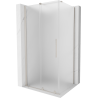 Mexen Velar posuvný sprchový kút 130 x 85 cm, mráz, kartáčovaný nikel - 871-130-085-31-97