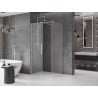 Mexen Velar posuvný sprchový kút 130 x 85 cm, mráz, kartáčovaný nikel - 871-130-085-31-97