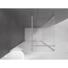 Mexen Velar posuvný sprchový kút 130 x 85 cm, mráz, kartáčovaný nikel - 871-130-085-31-97