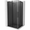 Mexen Velar Duo sprchovací kút posuvný 90 x 80 cm, grafit, gun gray brúsený - 871-090-080-42-66