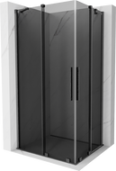 Mexen Velar Duo sprchovací kút posuvný 90 x 80 cm, grafit, gun gray brúsený - 871-090-080-42-66