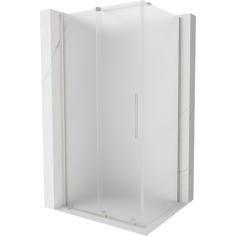 Mexen Velar posuvná sprchová kabína 140 x 90 cm, mrazené sklo, brúsený nikel - 871-140-090-31-97