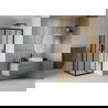 Mexen Rio štvorcový sprchový kút 80 x 80 cm, priehľadný, čierny - 860-080-080-70-00