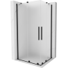 Mexen Velar Duo sprchovací kút 100 x 90 cm, matný, čierny - 871-100-090-32-70