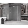 Mexen Velar posuvná sprchová kabína 150 x 70 cm, matné sklo, brúsený nikel - 871-150-070-31-97