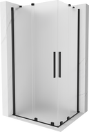 Mexen Velar Duo posuvná sprchová kabína 90 x 80 cm, matná, čierna - 871-090-080-32-70