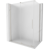 Mexen Velar posuvná sprchová kabína 150 x 90 cm, mrazené sklo, brúsený nikel - 871-150-090-31-97
