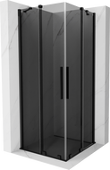 Mexen Velar Duo posuvný sprchovací kút 80 x 80 cm, grafitový, čierny - 871-080-080-42-70