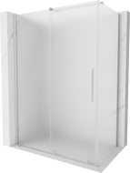 Mexen Velar posuvná sprchová kabína 160 x 100 cm, matné sklo, brúsený nikel - 871-160-100-31-97