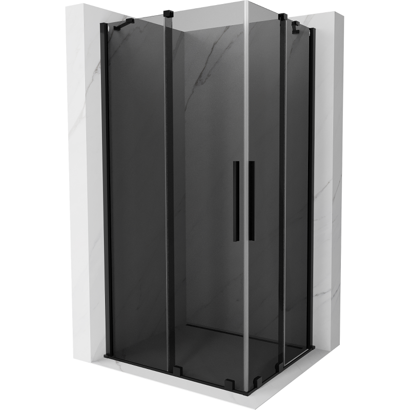 Mexen Velar Duo posuvná sprchová kabína 100 x 90 cm, grafitová, čierna - 871-100-090-42-70