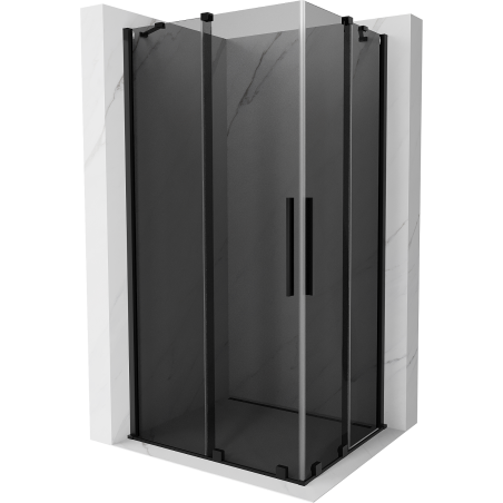 Mexen Velar Duo posuvná sprchová kabína 100 x 90 cm, grafitová, čierna - 871-100-090-42-70