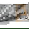 Mexen Rio sprchový kout półokrągły 70 x 70 cm, priesvitný, čierny + brodník Rio, biely - 863-070-070-70-00-4710