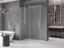 Mexen Velar sprchovací kabína posuvná 160 x 90 cm, matná, brúsený nikel - 871-160-090-31-97