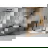 Mexen Rio sprchový kout półokrągły 70 x 70 cm, priesvitný, čierny + brodník Rio, biely - 863-070-070-70-00-4710