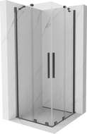 Mexen Velar Duo sprchový kút posuvný 90 x 90 cm, transparentný, gun metal - 871-090-090-02-95