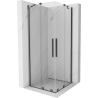 Mexen Velar Duo posuvná sprchová kabína 100 x 100 cm, priehľadná, gun metal - 871-100-100-02-95