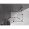Mexen Velar Duo zasúvací sprchový kút 100 x 90 cm, transparentný, pištoľový kov - 871-100-090-02-95