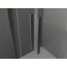Mexen Velar Duo zasúvací sprchový kút 100 x 90 cm, transparentný, pištoľový kov - 871-100-090-02-95