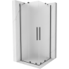 Mexen Velar Duo posuvná sprchová kabína 90 x 90 cm, matné sklo, gun metal - 871-090-090-32-95