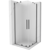 Mexen Velar Duo posuvná sprchová kabína 90 x 90 cm, mrazené sklo, zbraňový kov - 871-090-090-32-95
