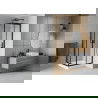 Mexen Rio štvorcová sprchová kabína 80 x 80 cm, transparentnéné, čierna + závesný bidet Rio, biela- 860-080-080-70-00-4510