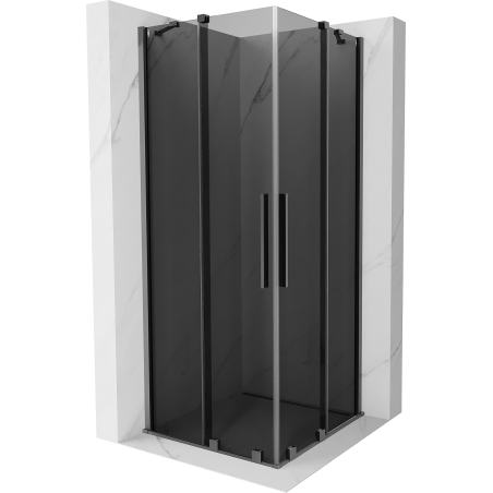 Mexen Velar Duo sprchový kút posuvný 90 x 90 cm, grafit, gun metal - 871-090-090-42-95