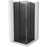 Mexen Velar Duo sprchovací kút posuvný 90 x 90 cm, grafit, zbraňový kov - 871-090-090-42-95