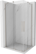 Mexen Velar Duo posuvná sprchová kabína 100 x 90 cm, priehľadná, brúsený nikel - 871-100-090-02-97